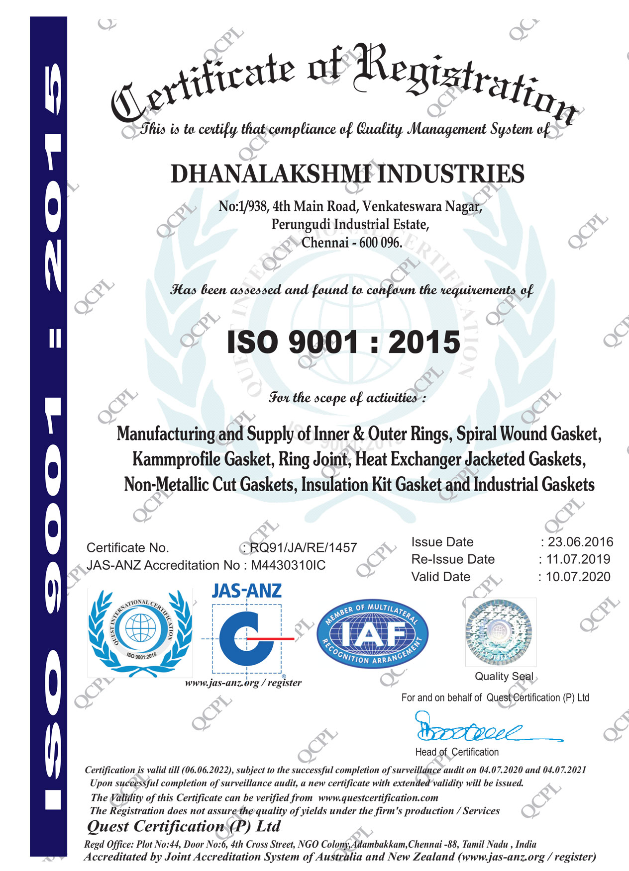 certificate